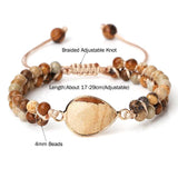 Ethnic Tibetan Charm Bangles Natural Picture Stone Bracelet