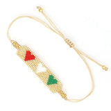 Hand Woven Rice Ball Bracelet Adjustable Bohemia Beaded Bracelet