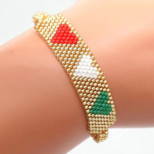 Hand Woven Rice Ball Bracelet Adjustable Bohemia Beaded Bracelet