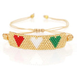 Hand Woven Rice Ball Bracelet Adjustable Bohemia Beaded Bracelet
