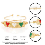 Hand Woven Rice Ball Bracelet Adjustable Bohemia Beaded Bracelet
