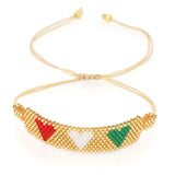 Hand Woven Rice Ball Bracelet Adjustable Bohemia Beaded Bracelet