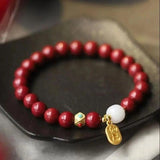 Red Crystal Transfer Beads Bracelets for Couples
