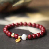 Red Crystal Transfer Beads Bracelets for Couples