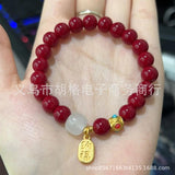 Red Crystal Transfer Beads Bracelets for Couples