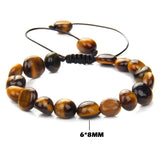 Tiger Eye Quartz Woven Bracelet Adjustable Yoga Jewelry