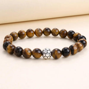 Men's Volcanic Stone Bracelet Soccer Accessory Jewelry