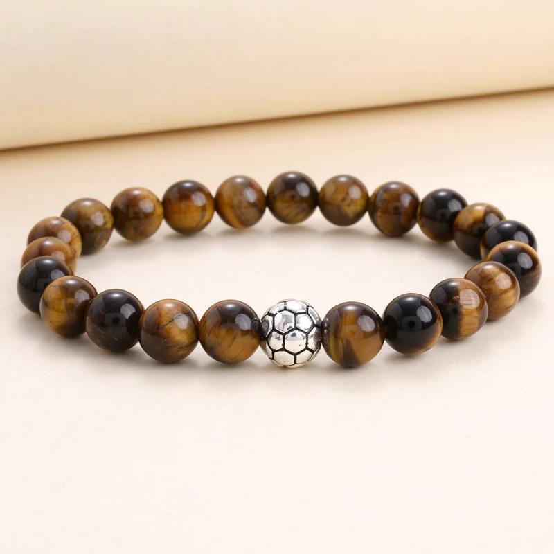 Men's Volcanic Stone Bracelet Soccer Accessory Jewelry