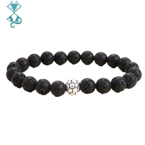 Men's Volcanic Stone Bracelet Soccer Accessory Jewelry