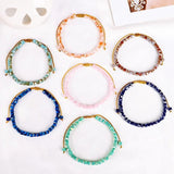 Boho Style Multi-Color Crystal Beaded Bracelet Adjustable Gem Chain