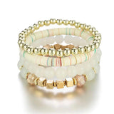 Bohemian National Wind Tassel Layered Bracelet with Elephant Charm