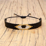 Hand Woven Retro Pattern Rice Ball Bracelet Unisex Beaded Bracelet