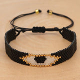 Hand Woven Retro Pattern Rice Ball Bracelet Unisex Beaded Bracelet