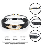 Hand Woven Retro Pattern Rice Ball Bracelet Unisex Beaded Bracelet