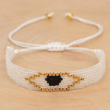 Hand Woven Retro Pattern Rice Ball Bracelet Unisex Beaded Bracelet