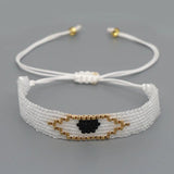 Hand Woven Retro Pattern Rice Ball Bracelet Unisex Beaded Bracelet