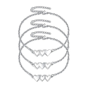 634D Matching Heart Distance Bracelets Friendship Gift for Sisters Besti