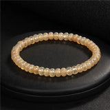 Natural Stone Beaded Bracelet Round 4x6mm Lapis Lazuli Amazonite
