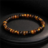 Natural Stone Beaded Bracelet Round 4x6mm Lapis Lazuli Amazonite