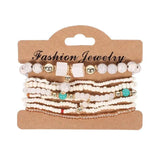 Summer Multilayer Bohemian Bracelet Set Colorful Beaded Bangle