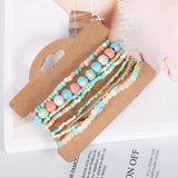 Summer Multilayer Bohemian Bracelet Set Colorful Beaded Bangle