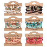 Summer Multilayer Bohemian Bracelet Set Colorful Beaded Bangle