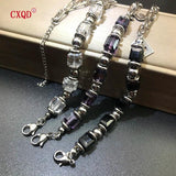 Colorful Square Glass Beaded Bracelet for Women