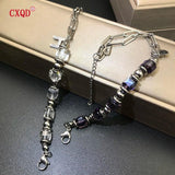 Colorful Square Glass Beaded Bracelet for Women