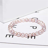 Baroque Freshwater Pearl Bracelet Natural Stretch Jewelry Bride Wedding Bangle