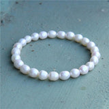 Baroque Freshwater Pearl Bracelet Natural Stretch Jewelry Bride Wedding Bangle
