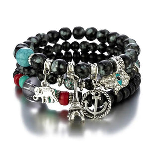 Bohemian Glass Bead Bracelet for Ladies