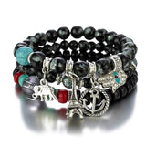 Bohemian Glass Bead Bracelet for Ladies