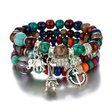 Bohemian Glass Bead Bracelet for Ladies