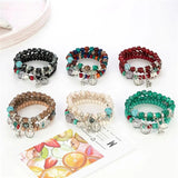 Bohemian Glass Bead Bracelet for Ladies