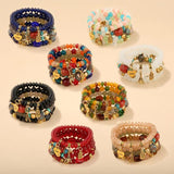 Bohemian Glass Bead Bracelet for Ladies