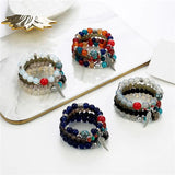 Bohemian Glass Bead Bracelet for Ladies