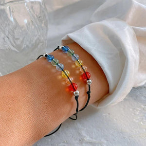 2Pcs Rainbow Card Bracelets, Gay Pride Jewellery for Women Men