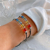 2Pcs Rainbow Card Bracelets, Gay Pride Jewellery for Women Men