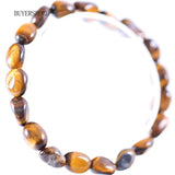 Red Garnet Women Bangle Jewelry Gift Stretch Natural Stone Beads