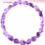 Red Garnet Women Bangle Jewelry Gift Stretch Natural Stone Beads