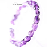 Red Garnet Women Bangle Jewelry Gift Stretch Natural Stone Beads