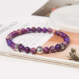 Green Sea Sediment Stone Bracelets Couples Jewelry Lucky Silver Craft Bangle