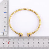 Bohemia Classic Plated Shine Zircon Cuff Bangles for Women