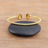 Bohemia Classic Plated Shine Zircon Cuff Bangles for Women