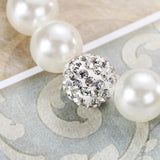 Pearl Beaded Bracelet for Women 12mm Rhinestone Jewelry Gift