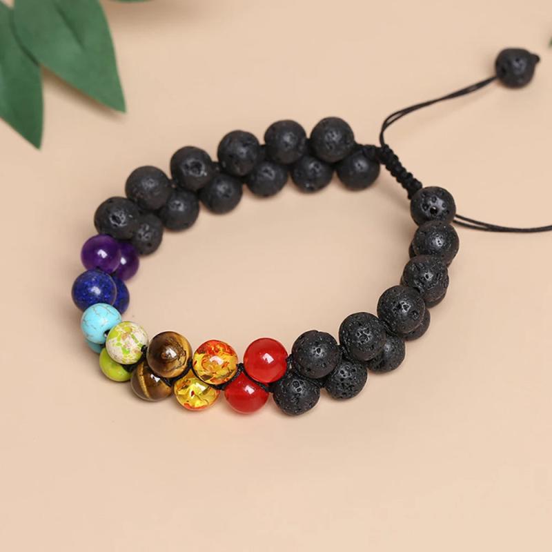 7 Chakra Beads Bracelet Natural Stone Reiki Healing Balance Bracelet