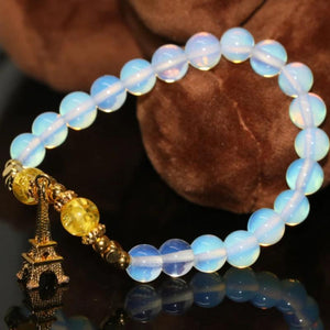 Opal Moonstone Round Bracelet 8mm Beads Jewelry 7.5inch