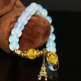 Opal Moonstone Round Bracelet 8mm Beads Jewelry 7.5inch