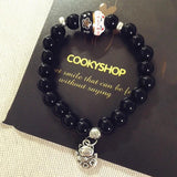 Lucky Cat Natural Stone Bracelet Beading Charms for DIY Jewelry Making