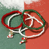 Colorful Rice Bead Cane Socks Bracelet Set for Women